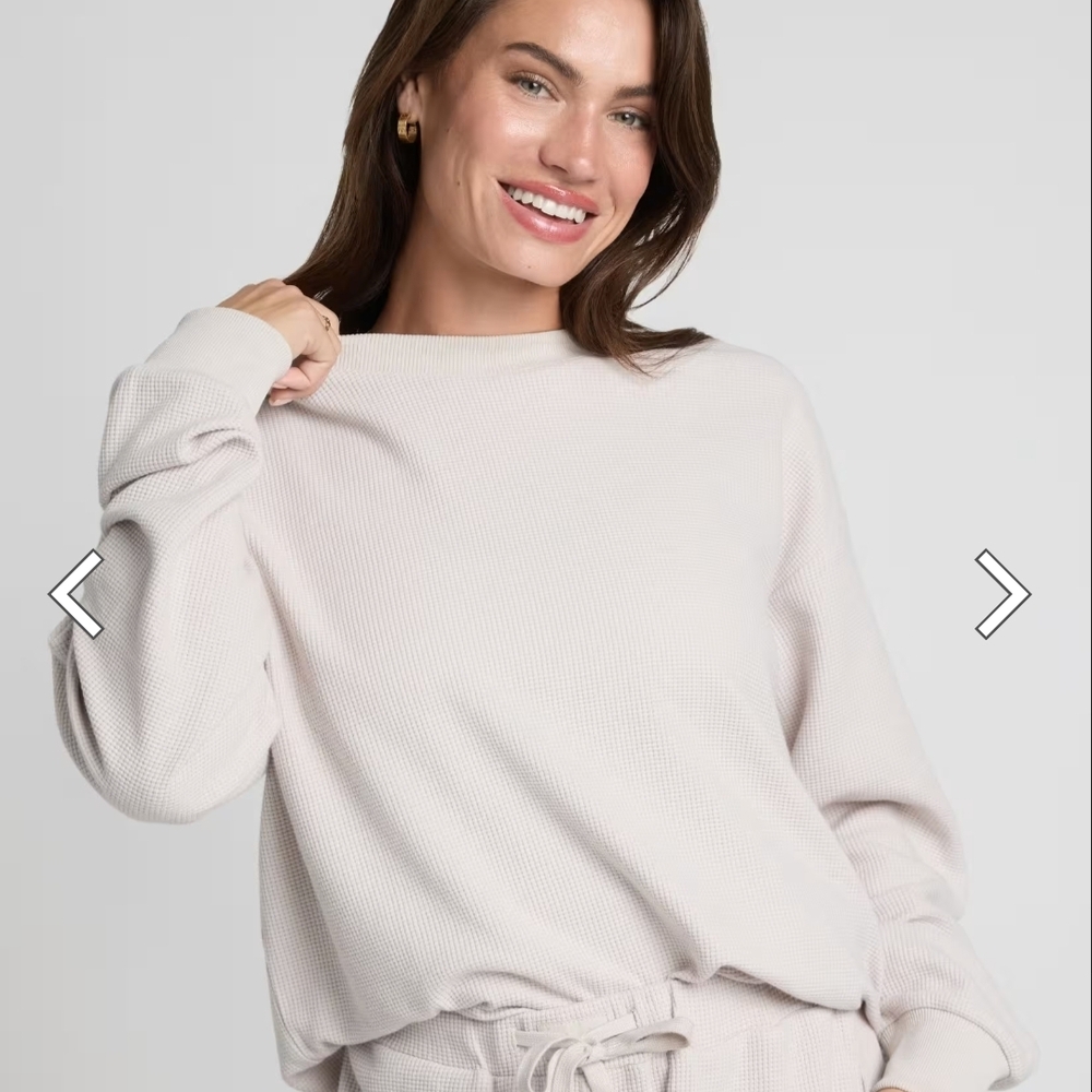 Cozy Light Pink Waffle Knit Sweater